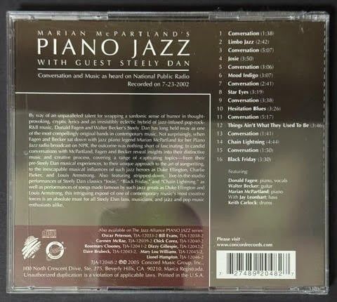 Marian McPartland's Piano Jazz With Guest Steely Dan (CD, 2005, Concord Records CCD-2048-2, Radio Broadcast)