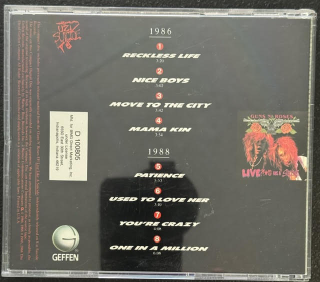 Guns N' Roses – G N' R Lies (CD, 1988, Geffen Records 9 24198-2)