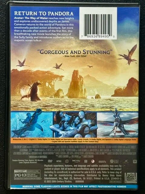 Avatar: The Way of Water (DVD, 2023, 20th Century Studios) - Maple City Music
