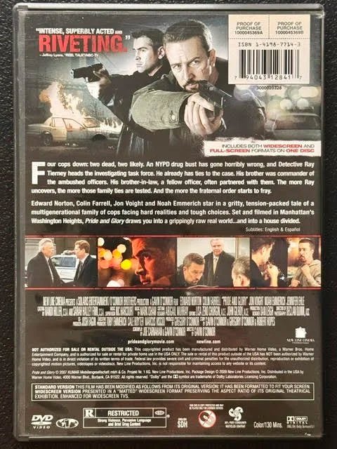 Pride and Glory (DVD, 2008, Warner Bros. / New Line Cinema) - Maple City Music