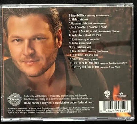 Blake Shelton – Cheers, It's Christmas (CD, Album, 2012, Warner Bros. Records 532162-2) - Maple City Music