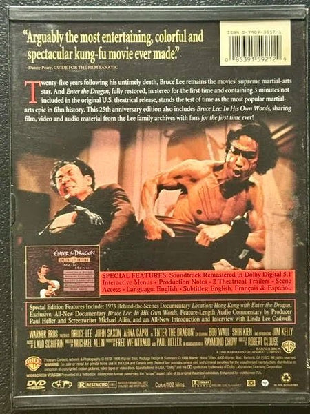 Enter The Dragon (DVD, 25th Anniversary Special Edition, Warner Bros.) - Maple City Music