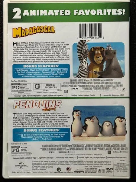 Madagascar / Penguins of Madagascar — 2-Movie Collection (Used) - Maple City Music