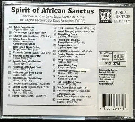 David Fanshawe – Spirit Of African Sanctus: Traditional Music Of Egypt, Sudan, Uganda And Kenya (CD, 1991, Musical Heritage Society 513137M) - Maple City Music
