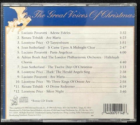 Various – The Great Voices Of Christmas (Used) - Maple City Music