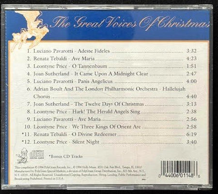 Various – The Great Voices Of Christmas (Used) - Maple City Music