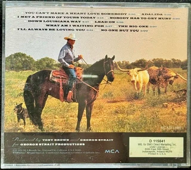 George Strait – Lead On (CD, 1994, MCA MCAD-11092) - Maple City Music