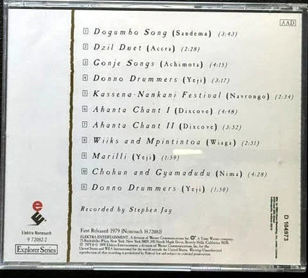 Various Artists – Ghana: Ancient Ceremonies, Songs & Dance Music (CD, 1997, Elektra Nonesuch Explorer Series 9 72082-2) - Maple City Music