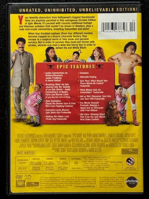 Epic Movie – Unrated Edition (DVD, Unrated Edition, 2007, 20th Century Fox Home Entertainment) - Maple City Music
