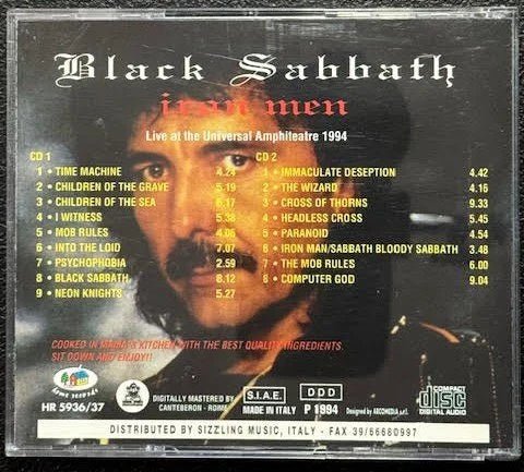 Black Sabbath – Iron Men (2xCD, 1994, Home Records HR 5936/37) - Maple City Music