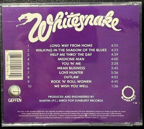 Whitesnake – Love Hunter (CD, Reissue, 1988, Geffen Records CD 24176) - Maple City Music