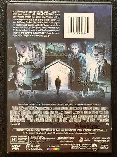 Shutter Island (DVD, 2010, Paramount Pictures) - Maple City Music