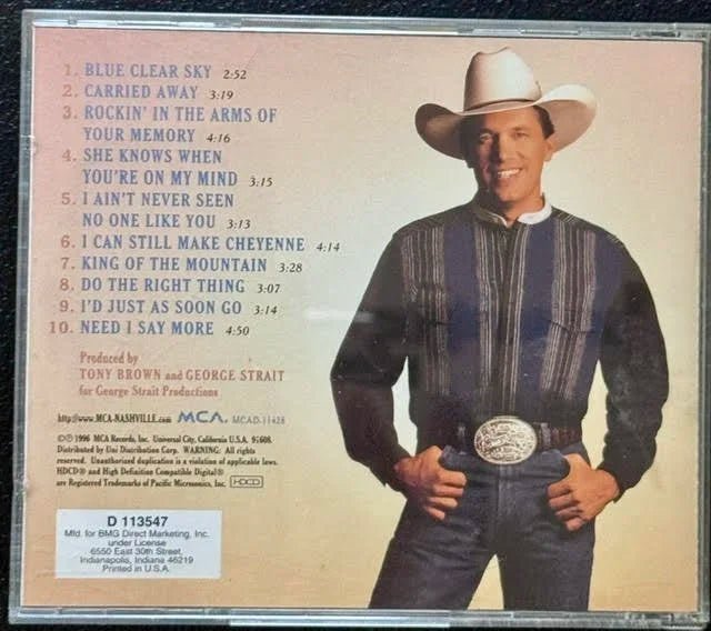 George Strait – Blue Clear Sky (CD, 1996, MCA MCAD-11428) - Maple City Music