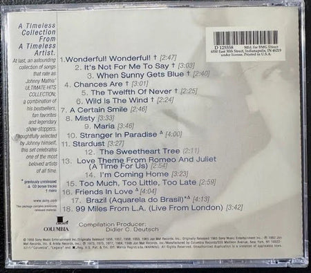 Johnny Mathis – The Ultimate Hits Collection (Used) - Maple City Music
