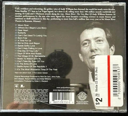 Andy Williams – Moon River: The Very Best Of Andy Williams (Used)Andy Williams – Moon River: The Very Best Of Andy Williams (CD, Compilation, 2009, Columbia / Legacy 88697 59112 2) - Maple City Music
