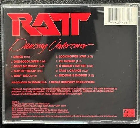 Ratt – Dancing Undercover (CD, Album, Atlantic 81683-2) - Maple City Music