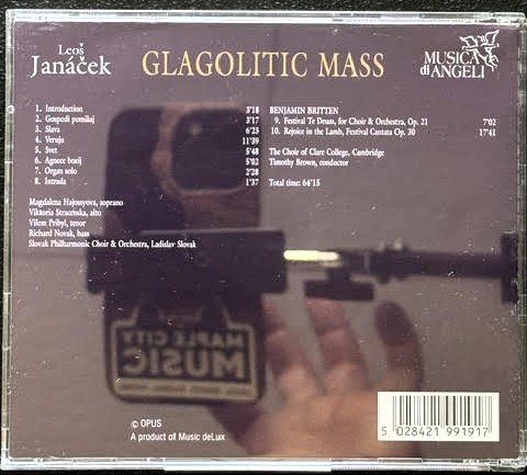 Leoš Janáček / Benjamin Britten – Glagolitic Mass / Te Deum / Rejoice In The Lamb (CD, 1995, Musica Di Angeli 5028421991917) - Maple City Music