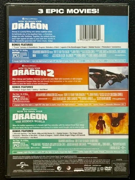 How to Train Your Dragon 3-Movie Collection (DVD, 3-Movie Collection) - Maple City Music
