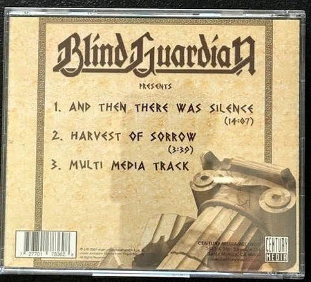 Blind Guardian – And Then There Was Silence (CD, Single, Enhanced, 2001, Century Media 7836-2) - Maple City Music