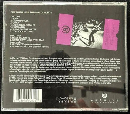 Deep Purple – Archive Alive! (2xCD, 1997, Archive Recordings ACH 80003) - Maple City Music