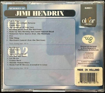 Jimi Hendrix – Memories Of Jimi Hendrix (2xCD, 2000, Weton-Wesgram OLDOR211) - Maple City Music