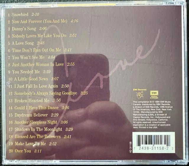 Anne Murray – The Best So Far (CD, Compilation, 1994, EMI Canada / SBK 7243 8 31158 2 2) - Maple City Music