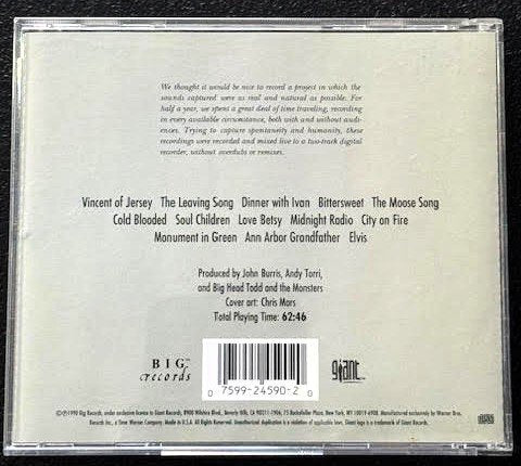 Big Head Todd And The Monsters – Midnight Radio (CD, 1994, Giant Records 9 24590-2) - Maple City Music