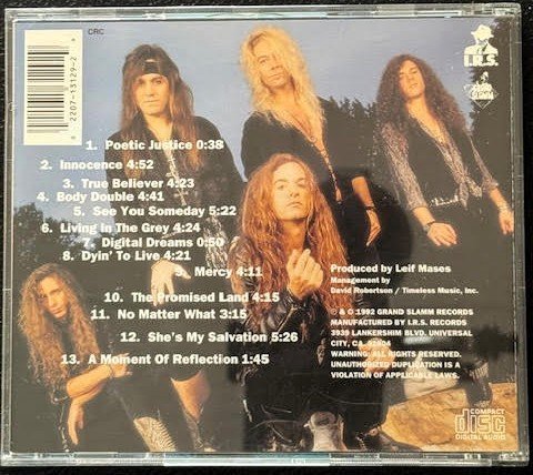 Lillian Axe – Poetic Justice (CD, Album, Club Edition, I.R.S. / Grand Slamm X2-13129) - Maple City Music