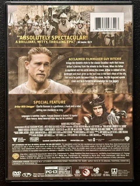 King Arthur: Legend of the Sword (DVD, 2017, Warner Bros.) - Maple City Music