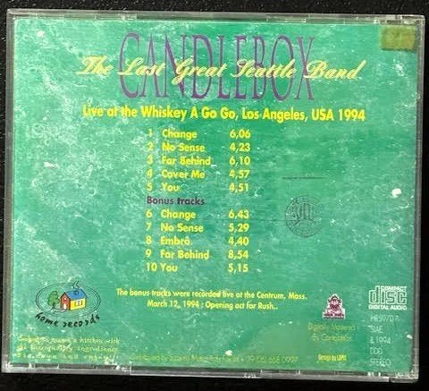 Candlebox – The Last Great Seattle Band (CD, 1994, Home Records HR5970-7) - Maple City Music