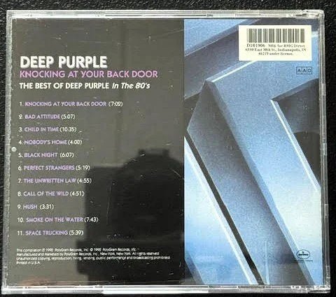 Deep Purple – Knocking At Your Back Door (The Best Of Deep Purple In The 80's) (CD, Compilation, Club Edition, Reissue, 1992, PolyGram 314 513 430-2) - Maple City Music