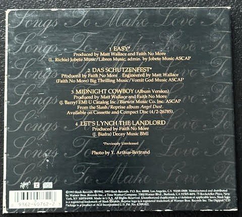 Faith No More – Songs To Make Love To (CD, Maxi-Single, 1993, Slash / Reprise Records 9 40762-2) - Maple City Music