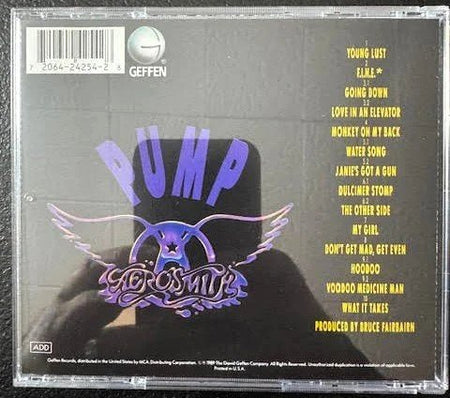 Aerosmith – Pump (CD, Album, Stereo, 1989, Geffen Records 9 24254-2) - Maple City Music