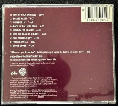 Dio – Sacred Heart (CD, Album, 1985, Warner Bros. Records 9 25292-2) - Maple City Music
