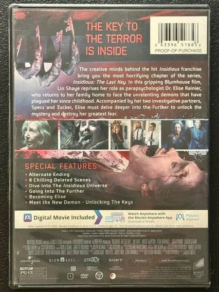 Insidious: The Last Key (DVD, 2018, Sony Pictures / Screen Gems) - Maple City Music