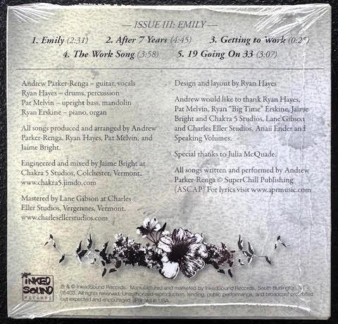 Andrew Parker-Renga – Emily (Issue III: Emily) (CD, EP, Inkred Sound Records) - Maple City Music
