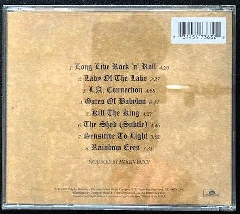 Rainbow – Long Live Rock 'N' Roll (Used) - Maple City Music