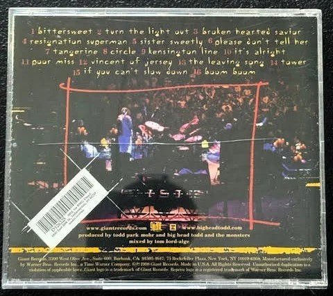 Big Head Todd And The Monsters – Live Monsters (CD, 1998, Giant Records 9 24714-2) - Maple City Music