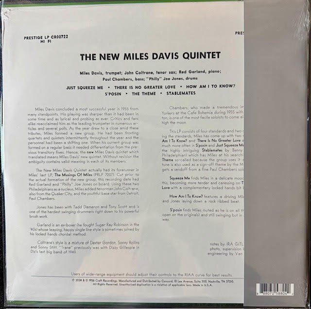The New Miles Davis Quintet – Miles (LP, Mono, 180g, Original Jazz Classics Reissue, 2024, Prestige / Craft Recordings CR00722) - Maple City Music