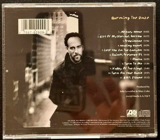 Marc Cohn – Burning The Daze (CD, 1998, Atlantic 82909-2, Promotional Copy) - Maple City Music