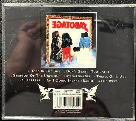 Black Sabbath – Sabotage (CD, Reissue, Remastered, 1996, Essential! Records ESM CD 306) - Maple City Music