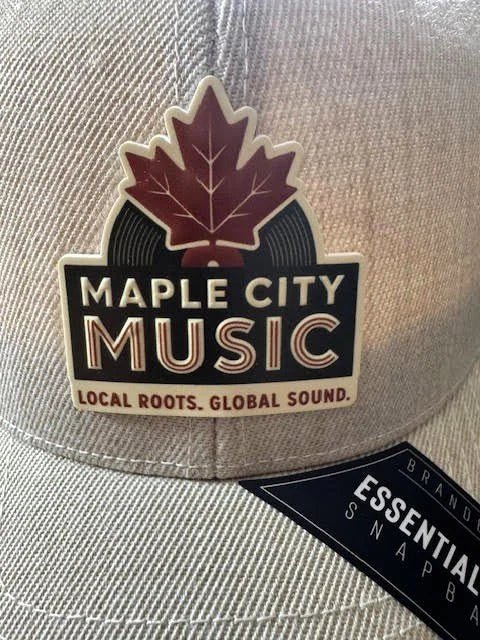 Maple City Music Branded Bills Curved Trucker Hat - Cream - Maple City Music