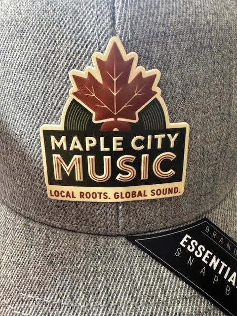 Maple City Music Branded Bills Curved Trucker Hat - Gray/Black - Maple City Music