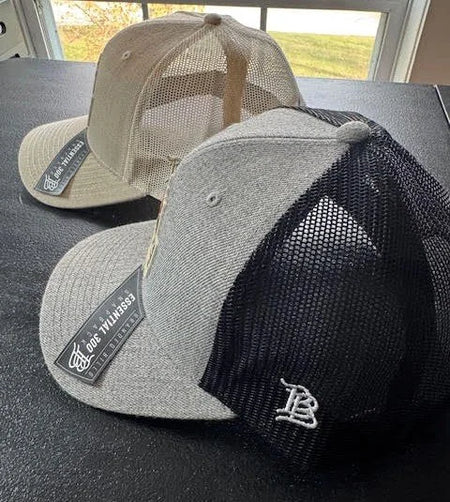Maple City Music Branded Bills Curved Trucker Hat - Gray/Black - Maple City Music