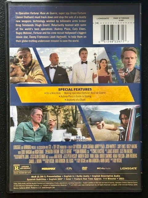 Operation Fortune: Ruse de Guerre (DVD, 2023, Lionsgate) - Maple City Music