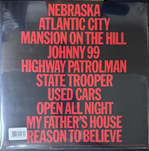Bruce Springsteen – Nebraska (Vinyl, LP, Album, Record Store Day, Reissue, Remastered, 180 Gram, 2015, Columbia QC 38358)