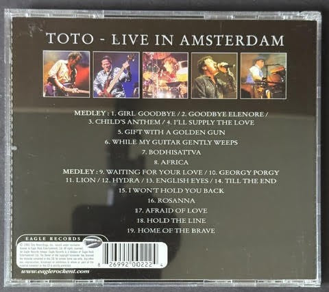 Toto – 25th Anniversary - Live In Amsterdam (CD, 2003, Eagle Records ER 20022-2)