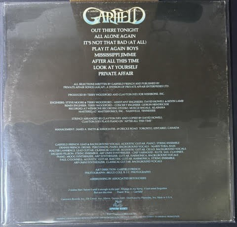 Garfield – Out There Tonight (LP, 1977, Capricorn Records CPN-0193, US)