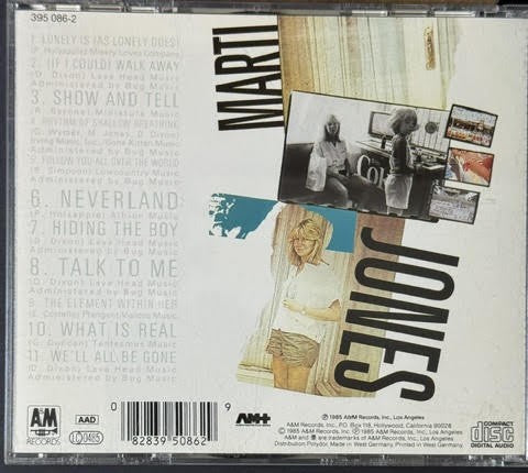 Marti Jones – Unsophisticated Time (CD, Album, 1985, A&M Records 395 086-2)