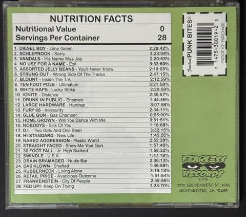 Various – Punk Bites (CD, 1996, Fearless Records F019)